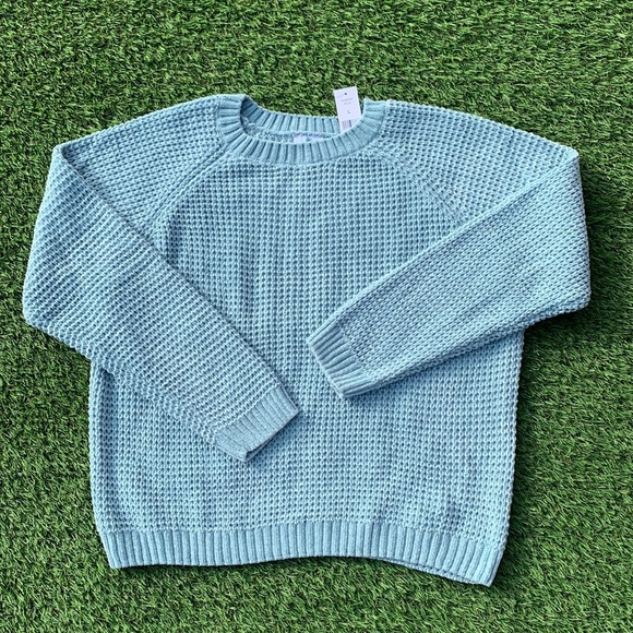 Dip Plush Knit Light Blue Sweater Women Large - Picture 7 of 7